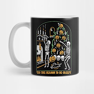 Tis the season to be Creepy Funny Skeleton Halloween Mug